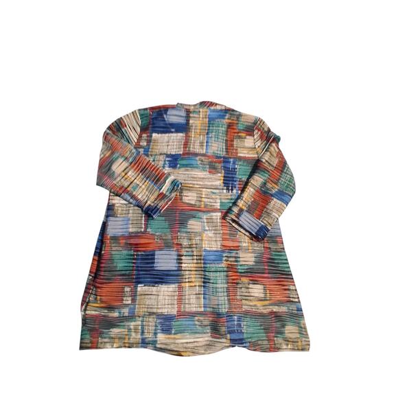 Multiples Patchwork Womens size XL Art tk Wear Artsy OldMoney Colorful Cardigan - Picture 7 of 14